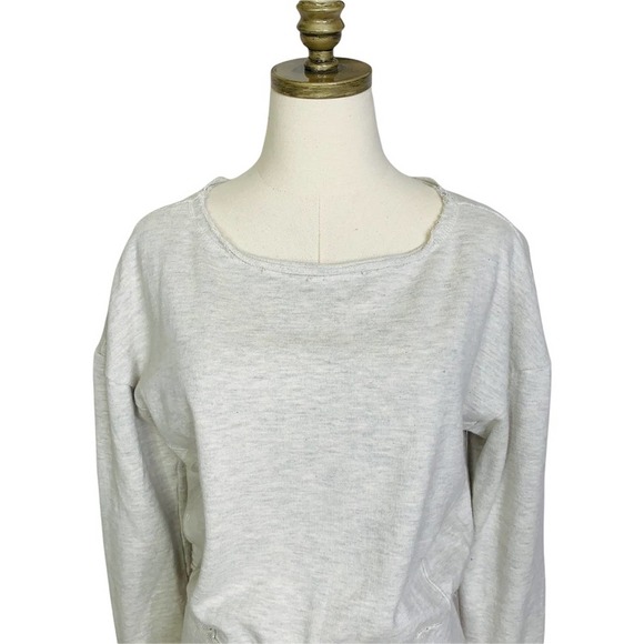 Maeve Raw Hem Pullover Crop Sweatshirt SMALL 2900 - Picture 2 of 8